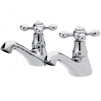 Nuie Viscount Basin Taps and Bath Shower Mixer Tap - Chrome