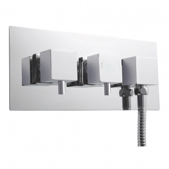 Nuie Volt Concealed Shower Valve With Diverter Dual Handle - Chrome