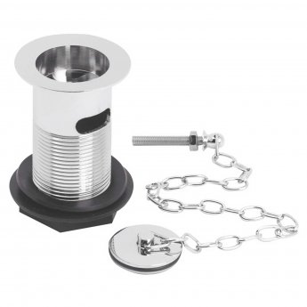 Nuie Basin Waste with Brass Plug and Link Chain Chrome - Slotted