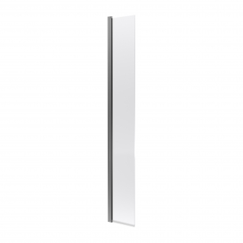 Nuie Wet Room Concealed Hinged Flipper Panel 1850mm High x 300mm Wide 8mm Glass - Brushed Pewter