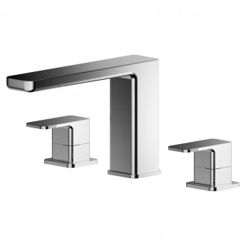 Nuie Windon 3-Hole Deck Mounted Bath Filler Tap - Chrome