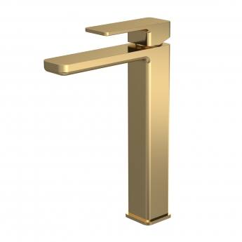 Nuie Windon Tall Mono Basin Mixer Tap - Brushed Brass