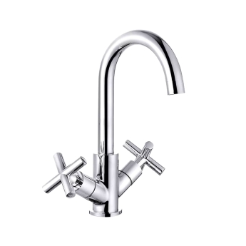 Nuie Yareth Kitchen Sink Mixer Tap Dual Handle - Chrome | Product Image