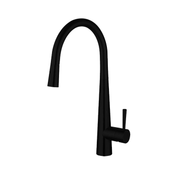 Nuie Ziro Pull Out Kitchen Sink Mixer Tap Single Lever Handle - Black | Product Image