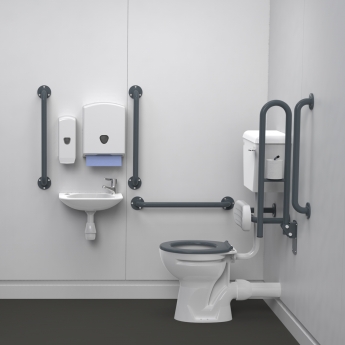 Nymas Nyma PRO Low Level Doc M Pack White - 5 x Dark Grey Grab Rails