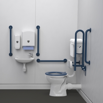 Nymas Nyma PRO Low level Lockable Doc M Pack White - 5 x Dark Blue Grab Rails | Product Image