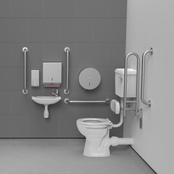 Nymas Nyma PRO Low level Lockable Doc M Pack White - 5 x Satin Grab Rails | Product Image