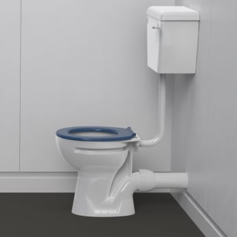 Nymas Nyma PRO Doc M Low Level Toilet Ware Set - Dark Blue Ring Seat
