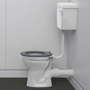 Nymas Nyma PRO Doc M Low Level Toilet Ware Set - Dark Grey Ring Seat