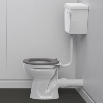 Nymas Nyma PRO Doc M Low Level Toilet Ware Set - Grey Ring Seat