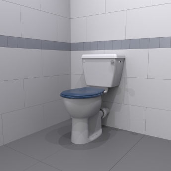 Nymas NymaPRO Doc M Close Coupled Toilet Ware Set - Dark Blue Seat and Lid
