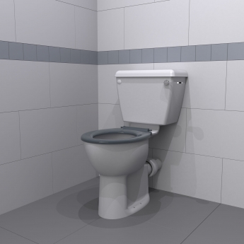 Nymas Nyma PRO Doc M Close Coupled Toilet Ware Set - Dark Grey Ring Seat