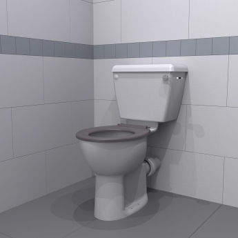 Nymas Nyma PRO Doc M Close Coupled Toilet Ware Set - Grey Ring Seat