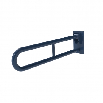 Nymas NymaCARE Friction Hinged Grab Rail with Concealed Back Plate 800mm Length - Dark Blue | Product Image
