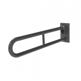 Nymas NymaCARE Friction Hinged Grab Rail with Concealed Back Plate 800mm Length - Grey | Product Image