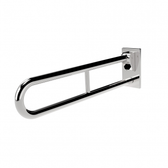 Nymas NymaCARE Friction Hinged Grab Rail with Concealed Back Plate 800mm Length - Polished