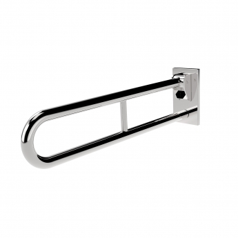 Nymas NymaCARE Friction Hinged Grab Rail with Concealed Back Plate 800mm Length - Polished | Product Image
