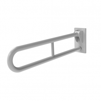 Nymas NymaCARE Friction Hinged Grab Rail with Concealed Back Plate 800mm Length - White | Product Image