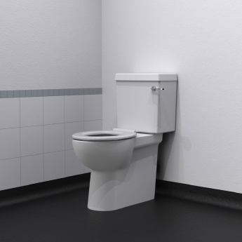 Nymas NymaCARE Doc M Close Coupled Toilet Ware Set - White Ring Seat