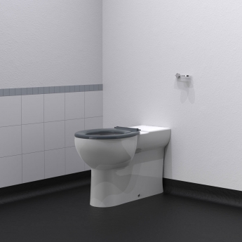 Nymas NymaCARE Doc M Premium Rimless Back to Wall Toilet Ware Set - Dark Grey Ring Seat