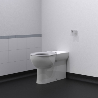 Nymas NymaCARE Doc M Premium Rimless Back to Wall Toilet Ware Set - White Ring Seat
