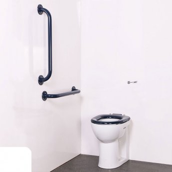 Nymas NymaPRO Back to Wall Ambulant Doc M Toilet Pack with Exposed Fixings - White