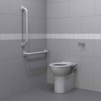 Nymas NymaPRO Back to Wall Ambulant Doc M Toilet Pack with Exposed Fixings - White
