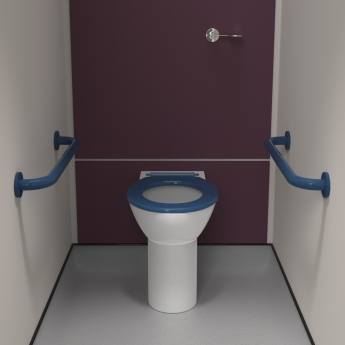 Nymas NymaPRO Back to Wall Ambulant Doc M Toilet Pack with Concealed Fixings - Dark Blue | Product Image