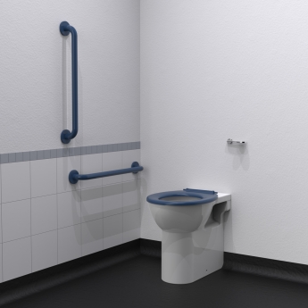 Nymas NymaPRO Back to Wall Ambulant Doc M Toilet Pack with Concealed Fixings - Dark Blue | Product Image