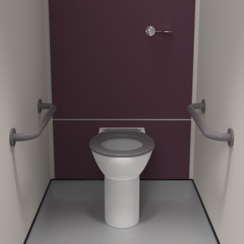 Nymas NymaPRO Back to Wall Ambulant Doc M Toilet Pack with Concealed Fixings - Grey | Product Image