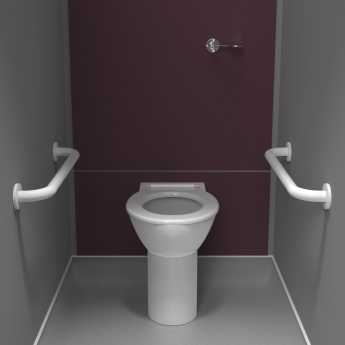 Nymas NymaPRO Back to Wall Ambulant Doc M Toilet Pack with Concealed Fixings - White | Product Image