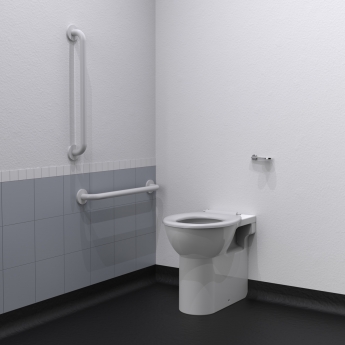 Nymas NymaPRO Back to Wall Ambulant Doc M Toilet Pack with Concealed Fixings - White | Product Image