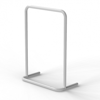 Nymas NymaPRO Floor Mounted Steel U-Rail 525mm Width - White