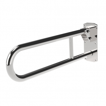 Nymas NymaPRO Stainless Steel Lift and Lock Hinged Grab Rail 650mm Length - Polished | Product Image