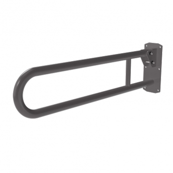 Nymas NymaPRO Stainless Steel Lift and Lock Hinged Grab Rail 800mm Length - Grey | Product Image
