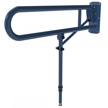 Nymas NymaPRO Lift and Lock Hinged Grab Rail with Leg 800mm Length - Dark Blue