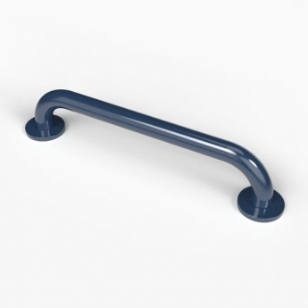 Nymas NymaPRO Round Flange Steel Grab Rail 450mm Length - Dark Blue | Product Image
