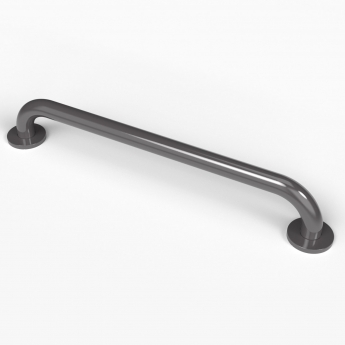 Nymas NymaPRO Round Flange Steel Grab Rail 600mm Length - Grey | Product Image