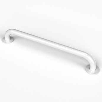 Nymas NymaPRO Round Flange Steel Grab Rail 600mm Length - White