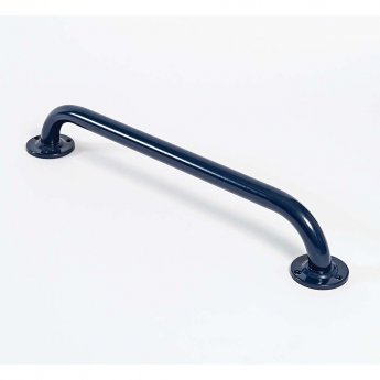 Nymas NymaPRO Round Flange Robust Steel Grab Rail 35mm Diameter 610mm Length - Dark Blue