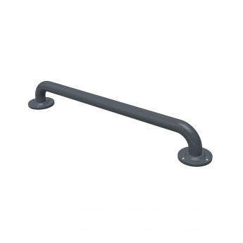 Nymas NymaPRO Round Robust Steel Grab Rail 35mm Diameter 600mm Length - Dark Grey