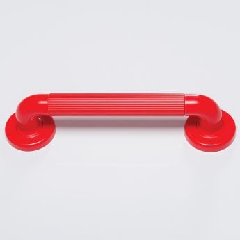 Nymas NymaPRO Plastic Fluted Grab Rail with Concealed Fixings 300mm Length - Red