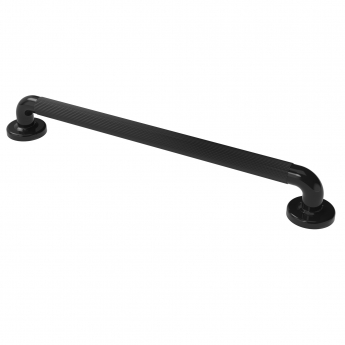 Nymas NymaPRO Plastic Fluted Grab Rail with Concealed Fixings 600mm Length - Black
