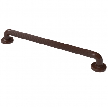 Nymas NymaPRO Plastic Fluted Grab Rail with Concealed Fixings 600mm Length - Brown