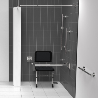 Nymas NymaSTYLE Doc M Shower Pack with Concealed Fixing Grab Rails - Polished