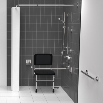 Nymas NymaSTYLE Doc M Luxury Shower Pack - Polished Grab Rails