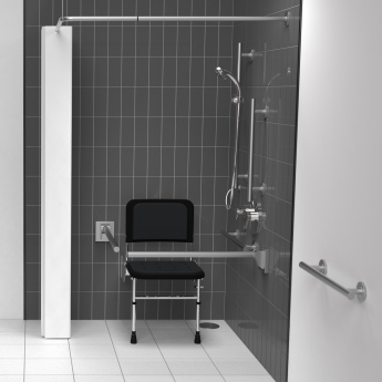 Nymas NymaSTYLE Doc M Luxury Shower Pack - Satin Grab Rails