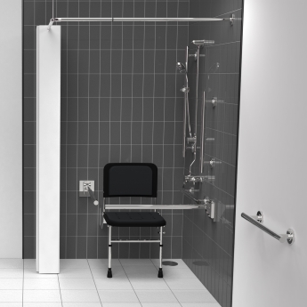 Nymas NymaSTYLE Doc M Shower Pack with Luxury Polished Grab Rails