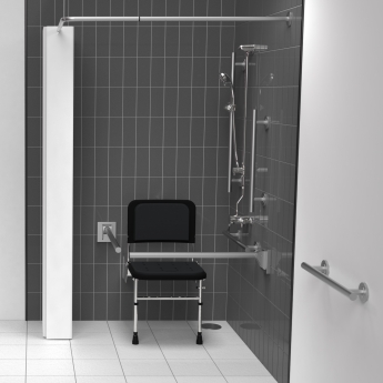Nymas NymaSTYLE Doc M Shower Pack with Luxury Satin Grab Rails