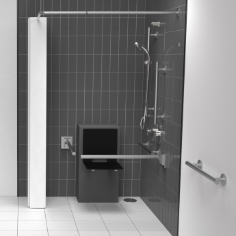 Nymas NymaSTYLE Doc M Shower Pack with Concealed Valves and Slimline Seat - Satin